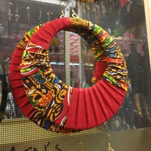 African Print Earrings